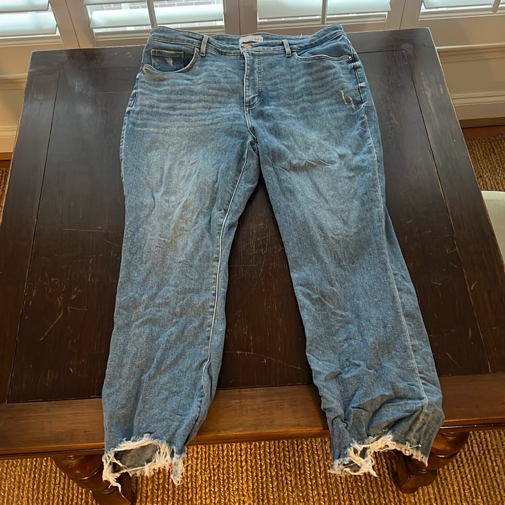 Blue Distressed Women's Jeans